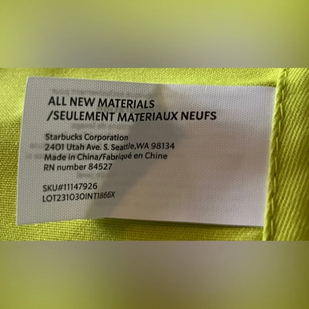 Rare Starbucks Oleato™ Neon Yellow Green Limited Edition Apron - Picture 3 of 4